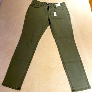 Olive Green/Army Green Jean Leggings; EXPRESS size 8R, NWT